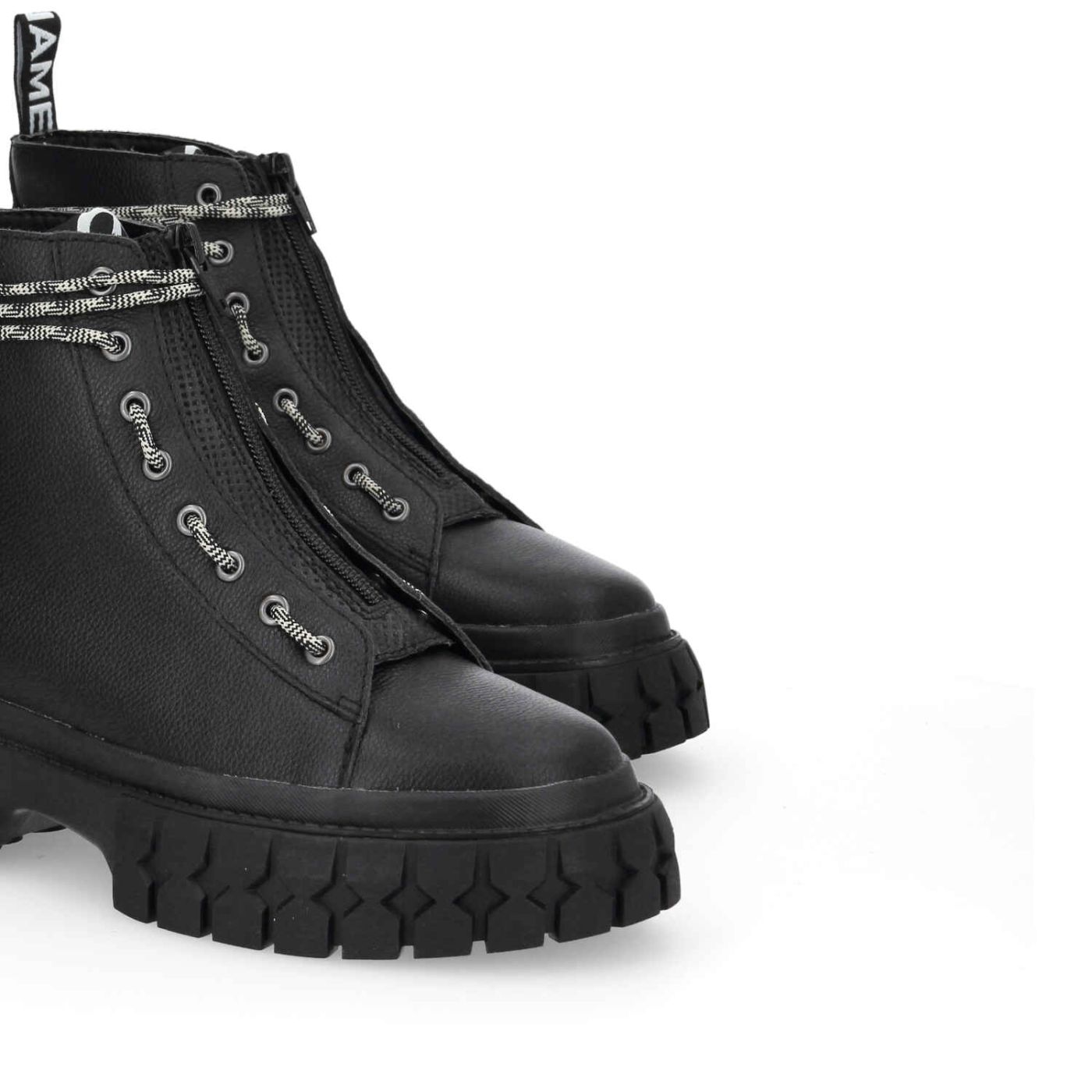 GRAVITEE ZIP BOOTS W  -  NAPPA GRAIN  - NERO